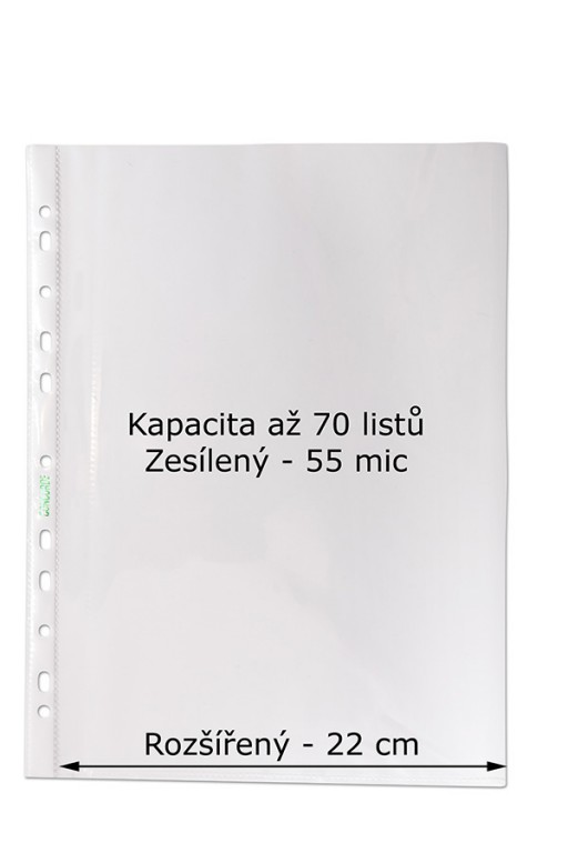 Obal A4+euro 100ks hladký rozšířený formát  235x305mm 55mic CONCORDE (A80000) Papermax-cz