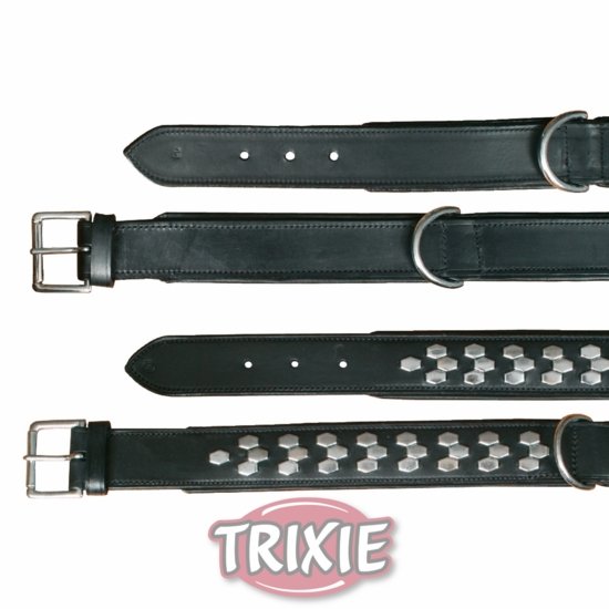 Obojek active kožený (l-xl) 55-65 cm/40 mm černý eMazel-cz