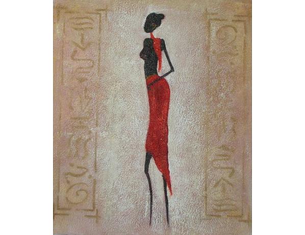 Obraz - Modelka v čevené sukni 2 100PA