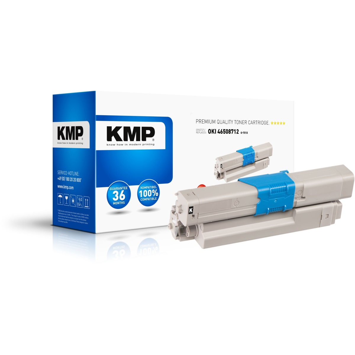 Kompatibilní KMP KMP  toner OKI 46508712 (Černý) KMP