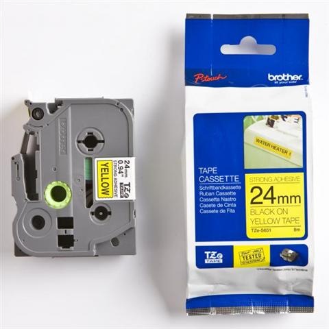Páska Brother č.TZE-S651 - TZES651 (Černý tisk/žlutý podklad) Tonery Náplně