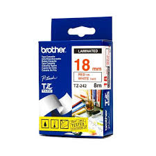 Páska Brother TZ-242 - originální (Červený tisk/bílý podklad) Brother