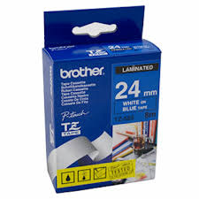 Páska Brother TZ-555 - originální (Bílý tisk/modrý podklad) Brother