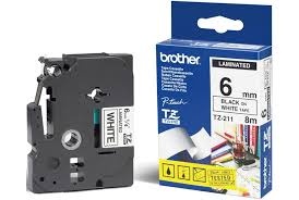 Páska Brother TZ-S211 (Bílý tisk/černý podklad) Tonery Náplně