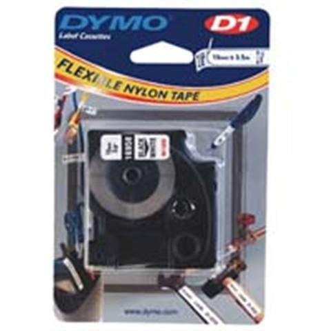 Páska Dymo 16958 (Černý tisk/bílý podklad) ohebný nylon (19 mm) Tonery Náplně