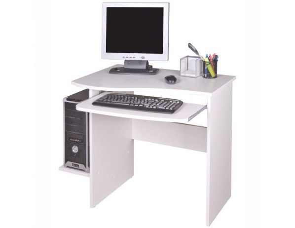 TEMPO KONDELA  Bílý PC stůl MELICHAR TEMPO KONDELA