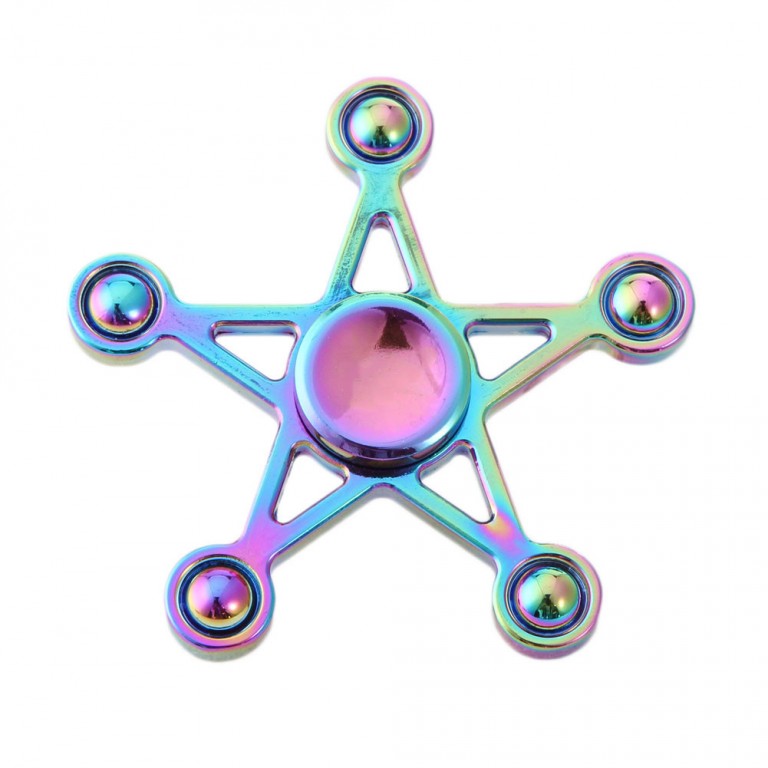 FIDGET SPINNER pentagram (duhový) 'antistresová hračka ' Papermax-cz