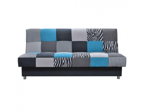 TEMPO KONDELA  ALABAMA pohovka tyrkysová rozkládací s úložným prostorem TEMPO KONDELA