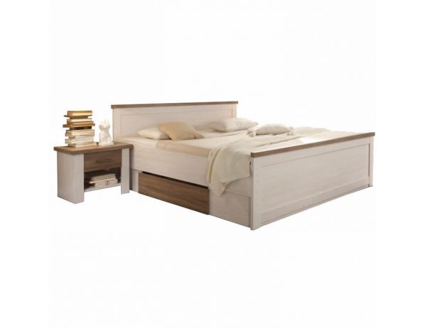TEMPO KONDELA  Dvoulůžková postel s nočními stolky LUMERA
