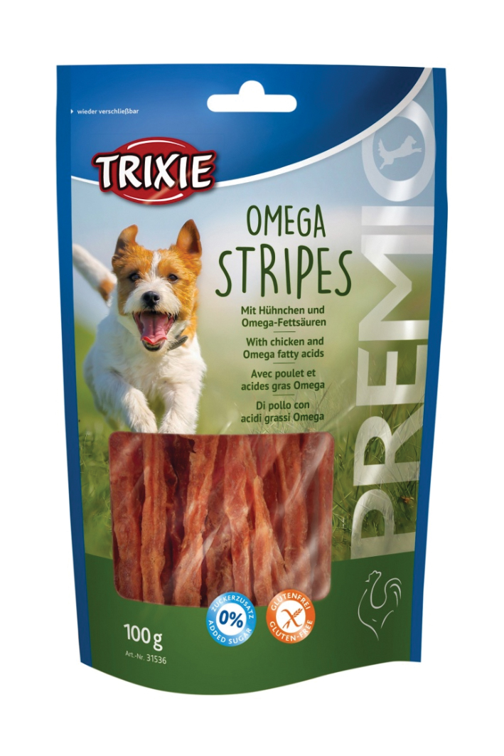 Premio omega stripes light - kuřecí maso 100g eMazel-cz