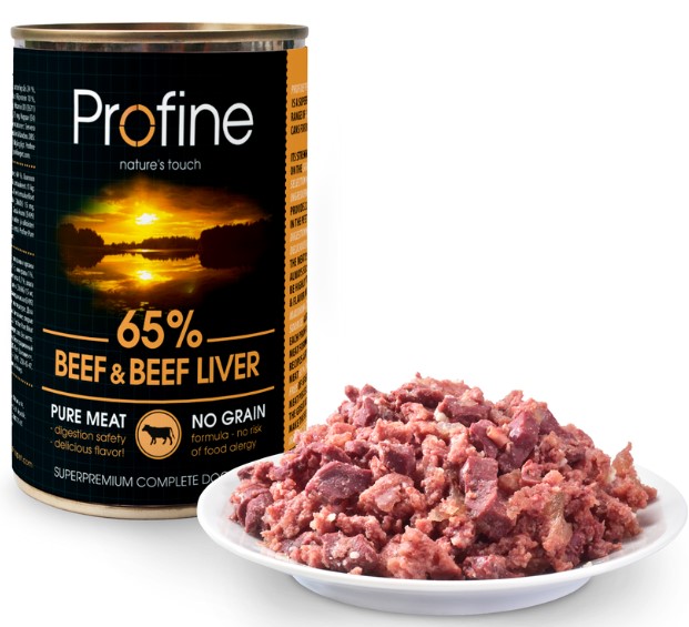 Profine pure meat beef & beef liver 400g (3+1 zdarma) eMazel-cz