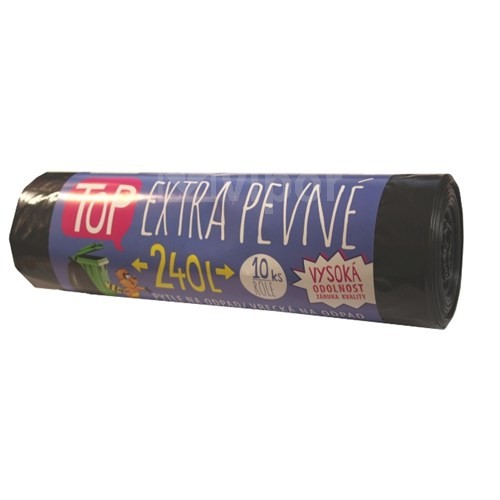 Pytel na odpad  LDPE 240l černý 10ks TOP extra pevné 07029000 Papermax-cz