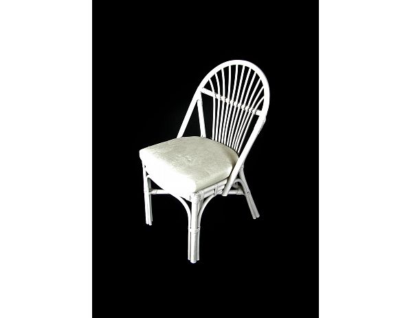 Ratan-klub  Ratanová jídelní židle BALI - bílý ratan Ratan-klub