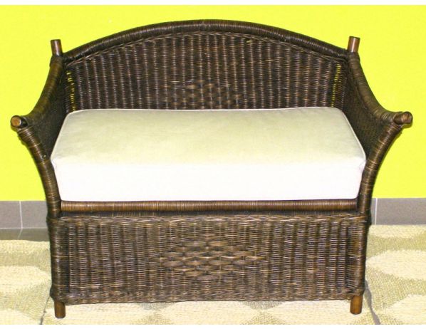 Ratan-klub  Ratanová lavice tmavý med