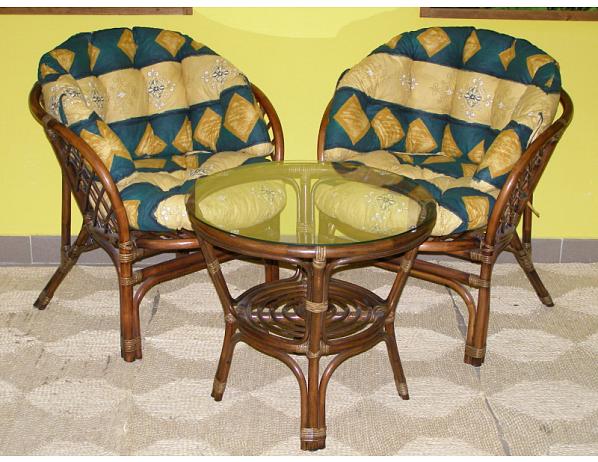 Ratan-klub  Ratanová sedací souprava BAHAMA tmavá - XL polstr Ratan-klub