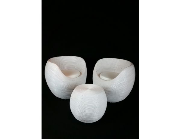 Ratan-klub  Ratanová sedací souprava IMELDA - bílý ratan Ratan-klub