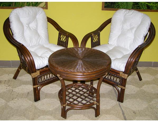 Ratan-klub  Ratanová sedací souprava JANEIRO 2+1 tmavá Ratan-klub