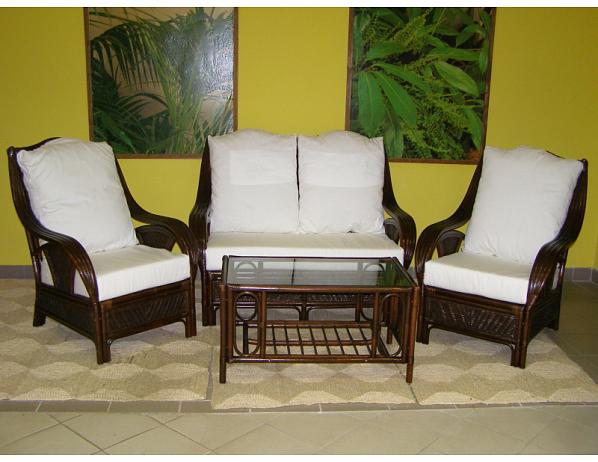 Ratan-klub KERIN sedací souprava - tmavá Ratan-klub