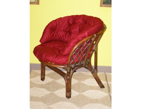 Ratan-klub  Ratanové křeslo BAHAMA tmavé - XL polstr Ratan-klub