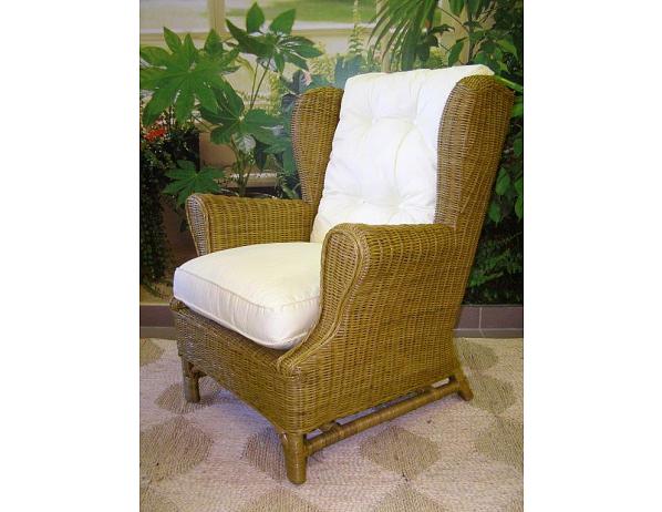 Ratan-klub  Ratanové křeslo KING ušák - světlé Ratan-klub