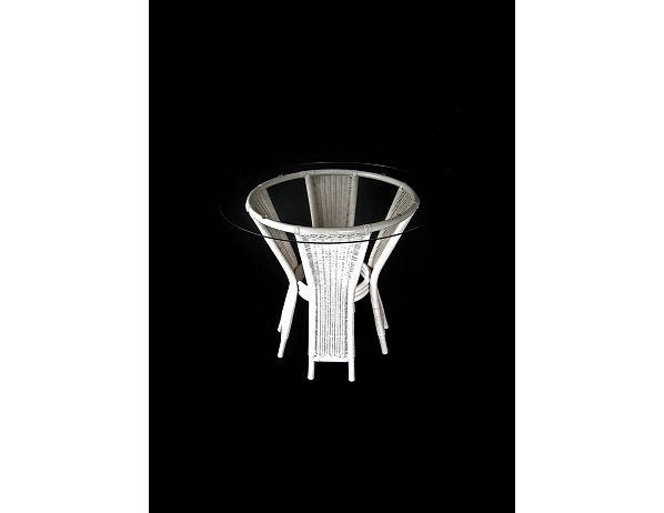 Ratan-klub  Ratanový jídelní stůl UNI - bílý ratan Ratan-klub