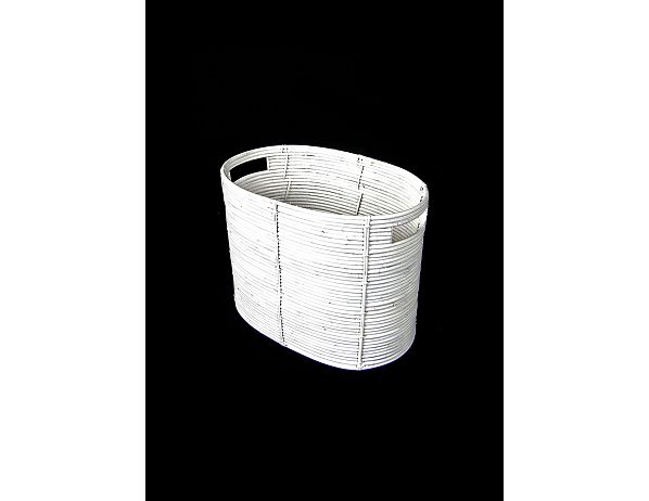 Ratan-klub  Ratanový koš na noviny - bílý ratan Ratan-klub