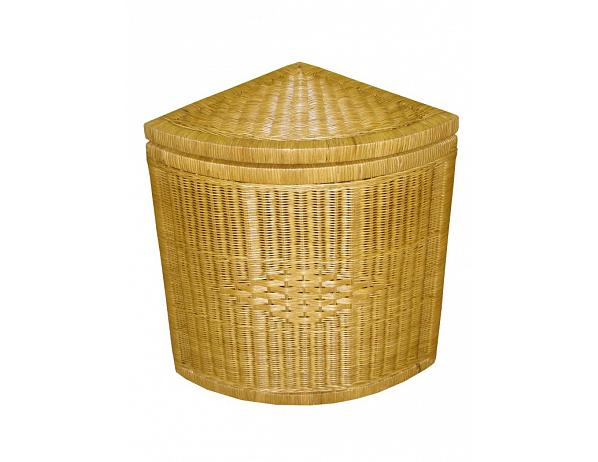 Ratanový prádelní koš rohový-světlý Ratan-klub