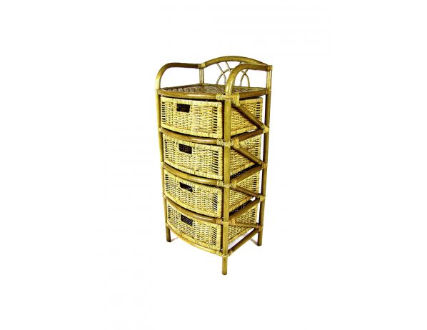 Ratan-klub  Ratanový prádelník N013S 4 zásuvky