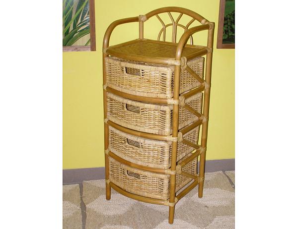 Ratan-klub Ratanový prádelník-4 zásuvky-světlý Ratan-klub