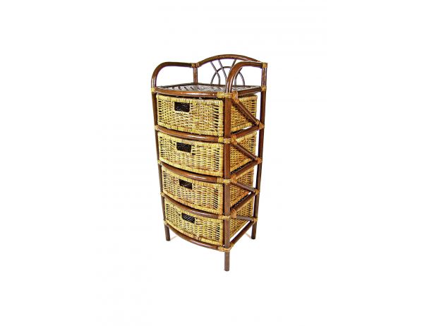 Ratan-klub  Ratanový prádelník 4 zásuvky