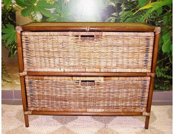 Ratanový prádelník Macao-tmavý Ratan-klub