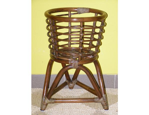 Ratanový stojan na 1 květinu-tmavý Ratan-klub