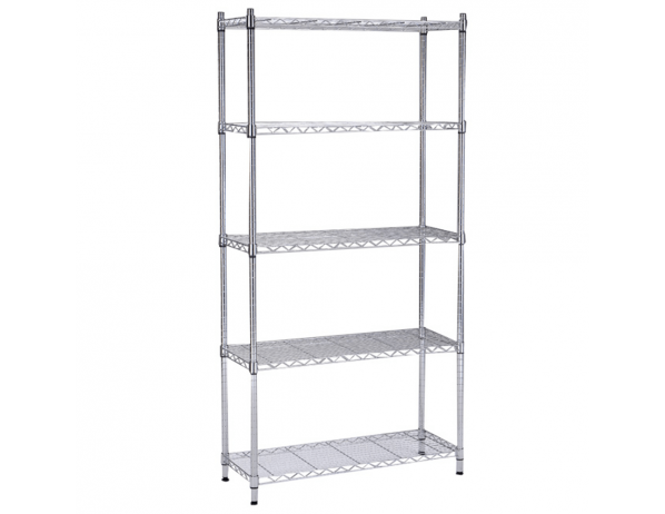 TEMPO KONDELA  Regál 5-ti policový JUVEN chrom TEMPO KONDELA