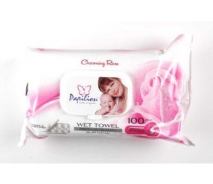 Ubrousky vlhčené 100ks Papilion Charming Rose Papermax-cz