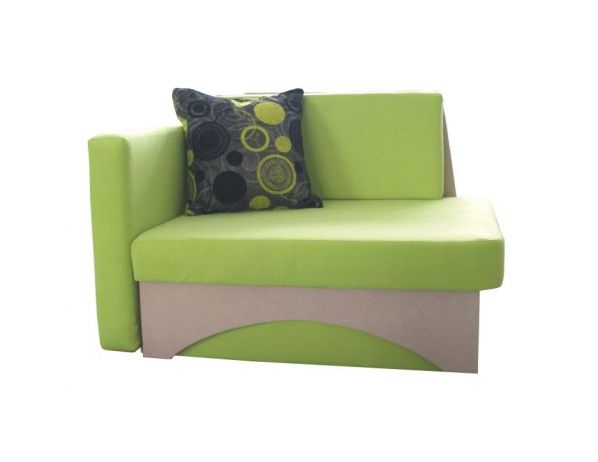 TEMPO KONDELA  Zelené rozkládací křeslo KUBOŠ