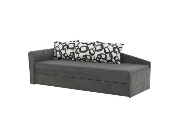 TEMPO KONDELA  Šedá rozkládací pohovka EMU