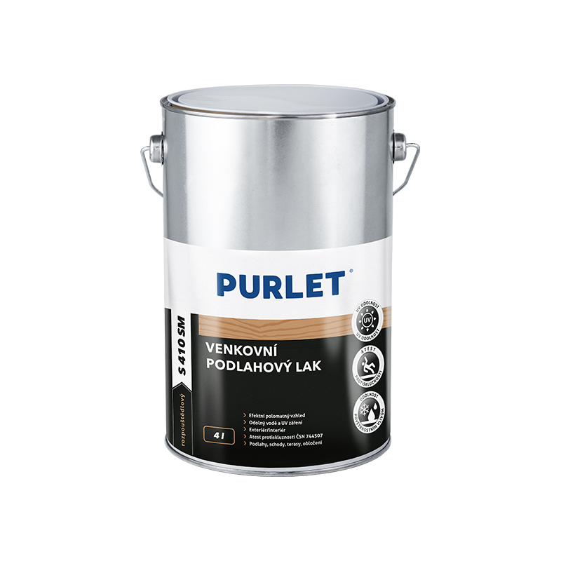 PURLET S410 podlahový lak SM polomat 4l Distrimo-cz