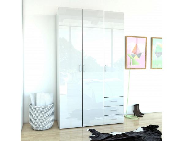 Šatní skříň Space 70427 bílý lesk Tvilum Scanbirk