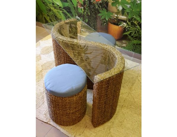 Ratan-klub  Sedací souprava APOLLO - banánový list Ratan-klub