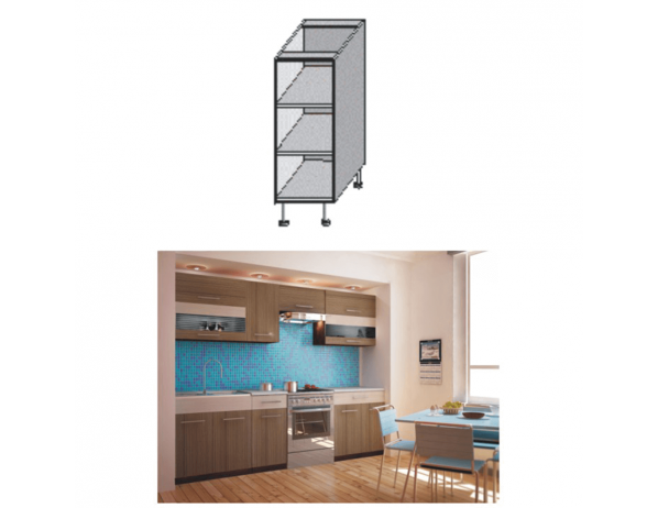 TEMPO KONDELA  JURA NEW I DO-20 kuchyňská skříňka policová