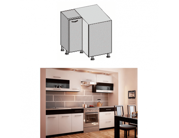 TEMPO KONDELA  Spodní rohová skříňka 88x88x85 cm