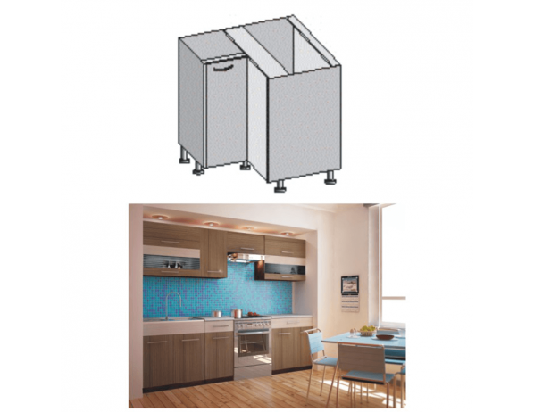 TEMPO KONDELA  Kuchyňská skříňka rohová