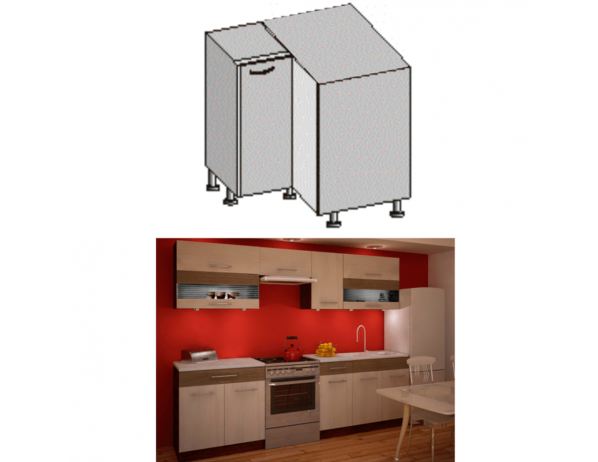 TEMPO KONDELA  Tempo Kondela JURA NEW IA DN-88 * 88 kuchyňská skříňka 88x88x85 cm