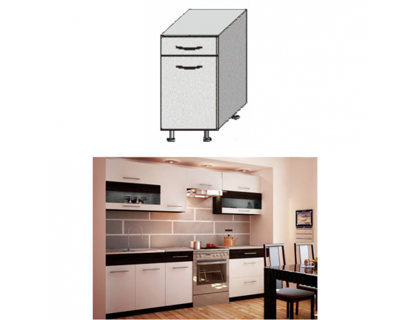 TEMPO KONDELA  Tempo Kondela JURA NEW B D-40 S1 spodní skříňka 40x60x85 cm