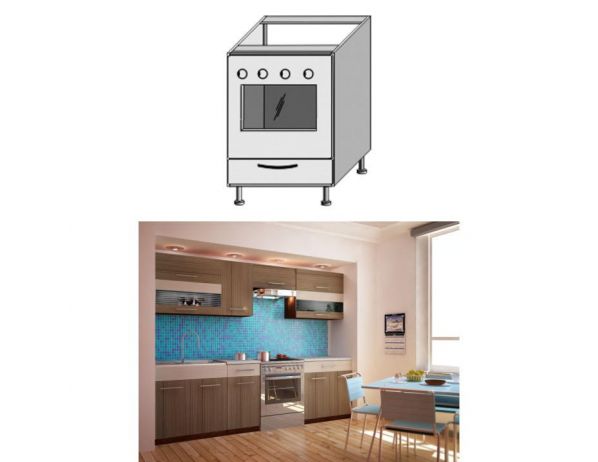 TEMPO KONDELA  Kuchyňská skříňka na sporák