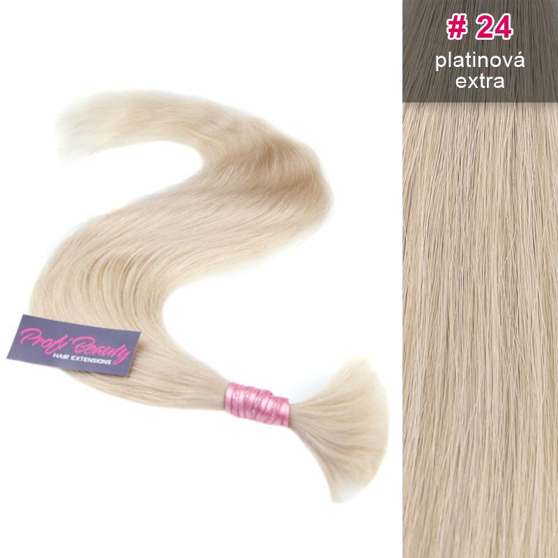 Středoevropské vlasy - bělené - platinová extra - 24 ProfiBeauty-cz