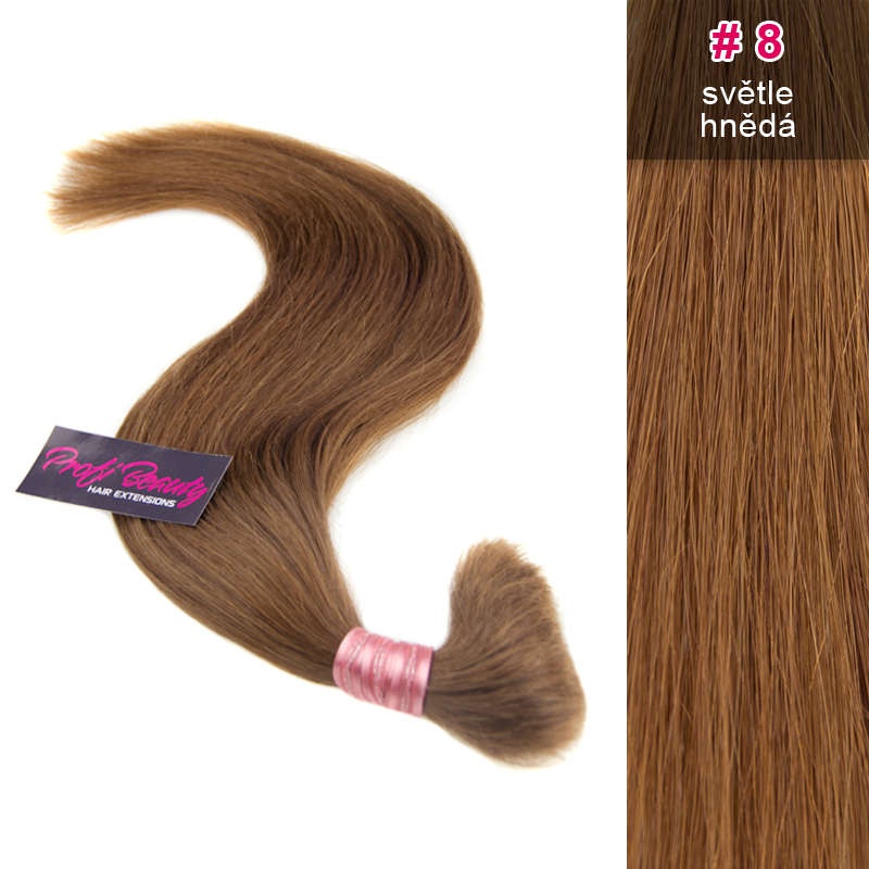 Středoevropské vlasy - světle hnědá - 8 ProfiBeauty-cz