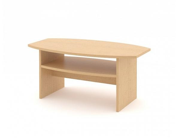 Stůl konferenční s policí - zaoblená deska dlouhá Český nábytek a.s.