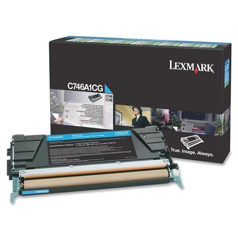 Toner Lexmark C746A1CG (Azurový) Tonery Náplně