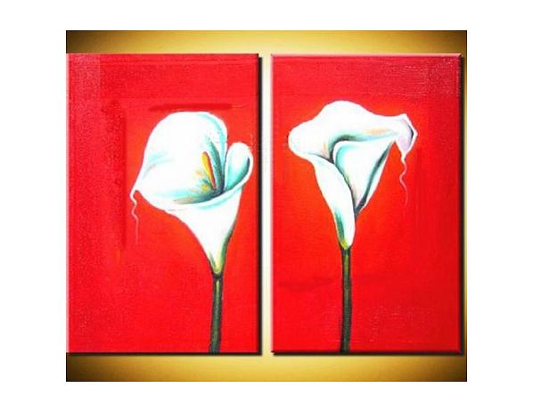 Vícedílné obrazy - V červeném poli 100PA